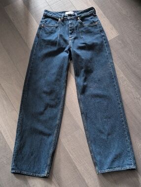 Decade Studio Noel Trouser High Waist Wide Leg Medium Blue 26
